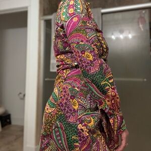 RARE Vintage 70s Colorful Paisley Mini Dress